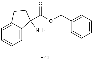 benzyl 1-amino-2,3-dihydro-1H-indene-1-carboxylate hydrochloride Struktur