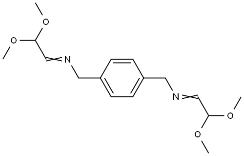 1,4-Benzenedimethanamine, N1,N4-bis(2,2-dimethoxyethylidene)- Struktur