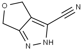 4H-Furo[3,4-c]pyrazole-3-carbonitrile, 2,6-dihydro- Struktur