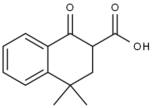 1,2,3,4-Tetrahydro-4,4-dimethyl-1-oxo-2-naphthalenecarboxylic acid Struktur