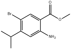 5-Bromo-4-Isopropyl-2-Amino Benzoic Methyl Ester Struktur