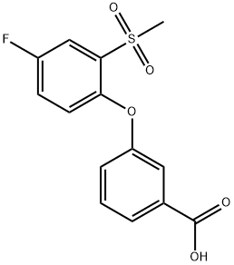 3-[(4-FLUORO-2-METHYLSULFONYL)PHENOXY]BENZOIC ACID Struktur