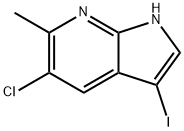 5-CHLORO-3-IODO-6-METHYL-7-AZAINDOLE Struktur