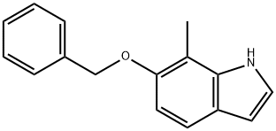 1H-Indole, 7-Methyl-6-(phenylMethoxy)- Struktur