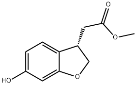 (S)-Methyl 2-(6-hydroxy-2,3-dihydrobenzofuran-3-yl)acetate Struktur