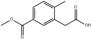 2-[5-(Methoxycarbonyl)-2-Methylphenyl]acetic acid Struktur