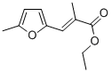 2-PROPENOIC ACID, 2-METHYL-3-(5-METHYL-2-FURANYL)-, ETHYL ESTER, (2E)- Struktur