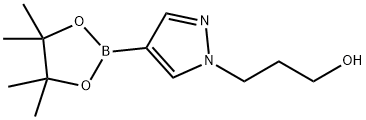 3-[4-(4,4,5,5-Tetramethyl-1,3,2-dioxaborolan-2-yl)-1H-pyrazol-1-yl]propan-1-ol Struktur