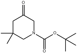 tert-butyl 3,3-dimethyl-5-oxopiperidine-1-carboxylate Struktur