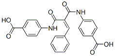 4-[[2-[(4-carboxyphenyl)carbamoyl]-3-phenyl-prop-2-enoyl]amino]benzoic acid Struktur