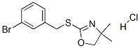 2-[(3-bromophenyl)methylsulfanyl]-4,4-dimethyl-5H-1,3-oxazole hydrochl oride Struktur