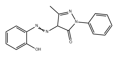 2,4-dihydro-4-[(2-hydroxyphenyl)azo]-5-methyl-2-phenyl-3H-pyrazol-3-one Struktur