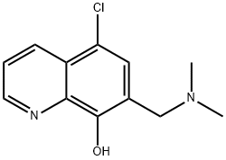 5-CHLORO-7-DIMETHYLAMINOMETHYL-QUINOLIN-8-OL Struktur