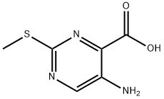 5-AMINO-2-(METHYLTHIO)PYRIMIDINE-4-CARBOXYLIC ACID Struktur