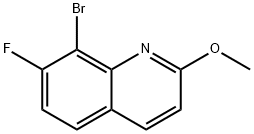 8-bromo-7-fluoro-2-methoxyquinoline Struktur