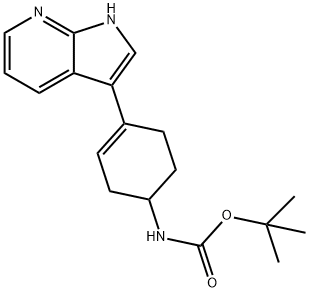 [4-(1H-pyrrolo[2,3-b]pyridin-3-yl)-cyclohex-3-enyl]-
carbamic acid tert-butyl ester Struktur