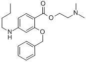 BENZOIC ACID, 2-(BENZYLOXY)-4-BUTYLAMINO-, 2-(DIMETHYLAMINO)ETHYL ESTE R Struktur