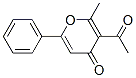 3-Acetyl-2-methyl-6-phenyl-4H-pyran-4-one Struktur