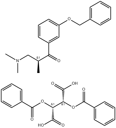 3-(Dimethylamino)-1-(3-benzyloxyphenyl)-2S-methyl-1-propanone Dibenzoyl Tartrate Struktur