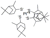 platinum(4+) 2,6,6-trimethylbicyclo[3.1.1]heptane-3-thiolate Struktur