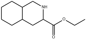 3-Isoquinolinecarboxylic acid, decahydro-, ethyl ester Struktur