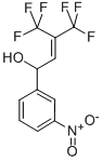 1-(m-Nitrophenyl)-4,4,4-trifluoro-3-trifluoromethyl-2-buten-1-ol Struktur