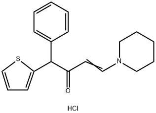 1-Phenyl-4-piperidino-1-(2-thienyl)-3-buten-2-one hydrochloride Struktur