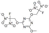 2-Methoxy-4,6-bis(2-fluoro-2,2-dinitroethoxy)-1,3,5-triazine Struktur