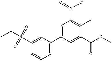 Methyl 3'-(ethylsulfonyl)-4-Methyl-5-nitrobiphenyl-3-carboxylate Struktur