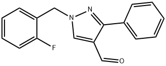 1-(2-FLUOROBENZYL)-3-PHENYL-1H-PYRAZOLE-4-CARBALDEHYDE Struktur