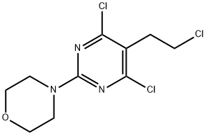 4-(4,6-dichloro-5-(2-chloroethyl)pyriMidin-2-yl)Morpholine Struktur