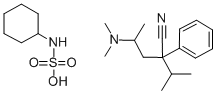 N-cyclohexylsulphamic acid, compound with alpha-[2-(dimethylamino)propyl]-alpha-isopropylbenzene-1-acetonitrile (1:1) Struktur