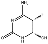 2(1H)-Pyrimidinone,4-amino-5-fluoro-5,6-dihydro-6-hydroxy-,cis-(9CI) Struktur