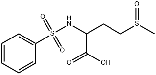 4-(methylsulfinyl)-2-[(phenylsulfonyl)amino]butanoic acid Struktur