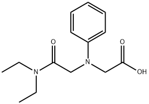 [[2-(diethylamino)-2-oxoethyl](phenyl)amino]acetic acid Struktur