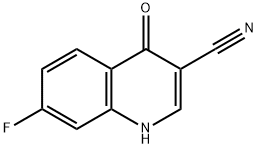 3-Quinolinecarbonitrile, 7-fluoro-1,4-dihydro-4-oxo- Struktur