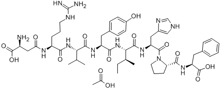 BETA-ASP-ARG-VAL-TYR-ILE-HIS-PRO-PHE ACETATE SALT Struktur