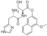 HIS-SER 4-METHOXY-BETA-NAPHTHYLAMIDE ACETATE SALT Struktur