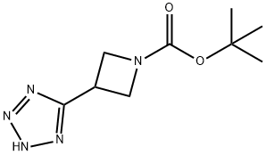 1-Azetidinecarboxylic acid, 3-(2H-tetrazol-5-yl)-, 1,1-diMethylethyl ester Struktur