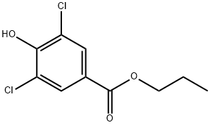 3,5-DICHLORO-4-HYDROXYBENZOIC ACID PROPYL ESTER Struktur