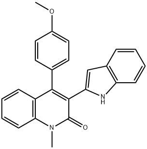 3-(1H-2-INDOLYL)-4-(4-METHOXYPHENYL)-1-METHYL-1H-2-QUINOLINONE Struktur