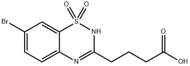 7-Bromo-2H-1,2,4-benzothiadiazine-3-butanoic acid 1,1-dioxide Struktur