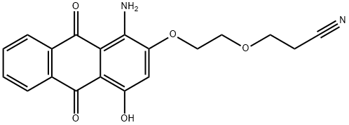 3-[2-[(1-amino-9,10-dihydro-4-hydroxy-9,10-dioxo-2-anthryl)oxy]ethoxy]propionitrile Struktur