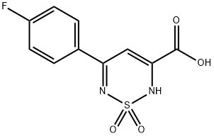 5-(4-fluorophenyl)-2H-1,2,6-thiadiazine-3-carboxylic acid 1,1-dioxide Struktur