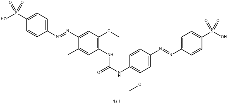 4,4'-[Carbonylbis[imino(5-methoxy-2-methyl-4,1-phenylene)azo]]bis(benzenesulfonic acid)disodium salt Struktur