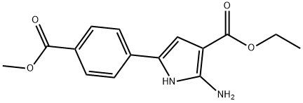 1H-Pyrrole-3-carboxylic acid, 2-aMino-5-[4-(Methoxycarbonyl)phenyl]-, ethyl ester Struktur