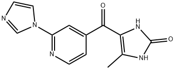 2H-Imidazol-2-one,  1,3-dihydro-4-[[2-(1H-imidazol-1-yl)-4-pyridinyl]carbonyl]-5-methyl- Struktur