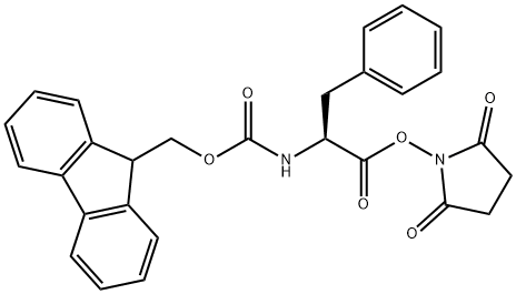 (S)-2,5-二氧代吡咯烷-1-基2-((((9H-芴-9-基)甲氧基)羰基)氨基)-3-苯基丙酸酯, 101214-43-1, 結(jié)構(gòu)式