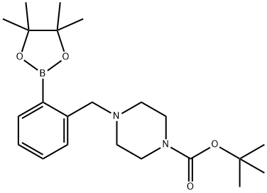 2-(4-Boc-piperazin-1yl)methylphenylboronic acid Struktur