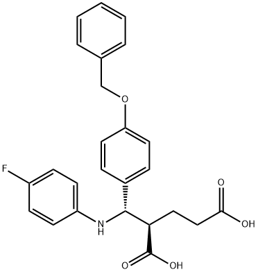 (2R)-2-[(S)-[(4-Fluorophenyl)aMino][4-(phenylMethoxy)phenyl]Methyl]pentanedioic Acid Struktur